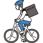 Man Doing Bicycle Delivery SVG Icon